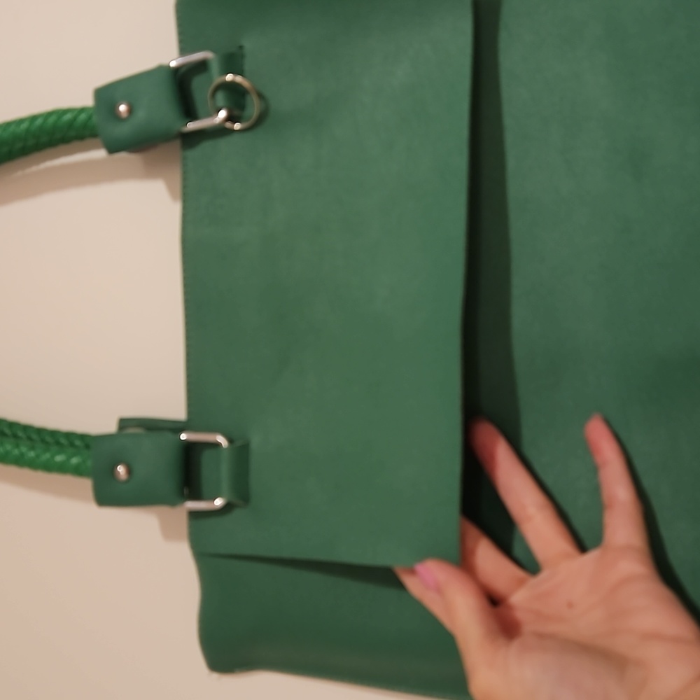 OUKU Green 2 bags in one handbag clutch adjustable shoulder bag see photos - Picture 7 of 13